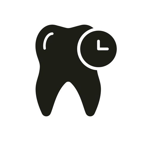 Icono de reloj con símbolo dental