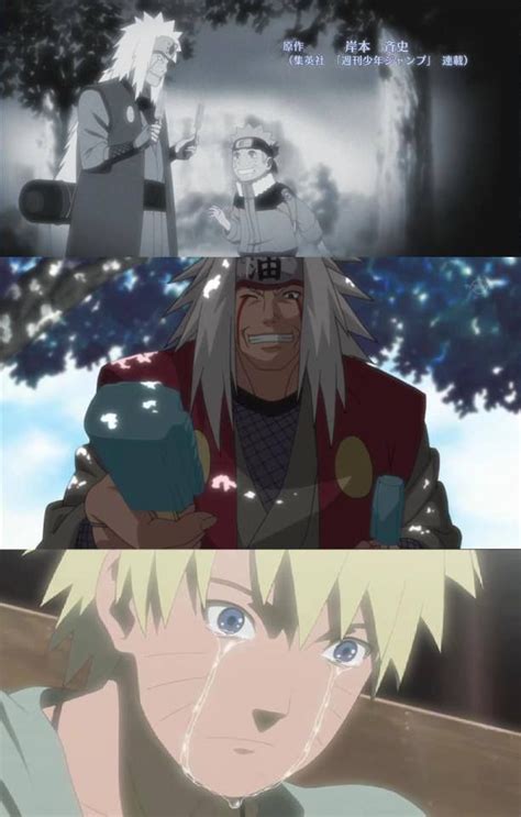 Naruto llorando por Jiraiya
