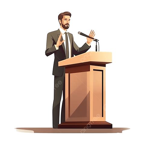 Willy Tybur dando un discurso