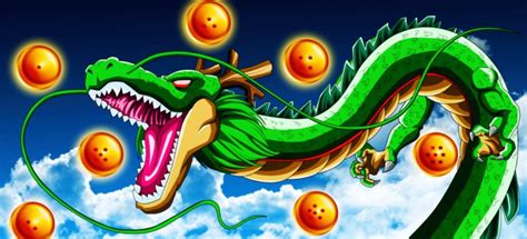 Shenlong rodeado de las 7 Esferas del Dragón