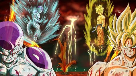 Batalla de Goku Super Saiyajin contra Frieza en Namek