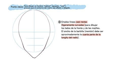 Diagrama de líneas guía para dibujar un rostro