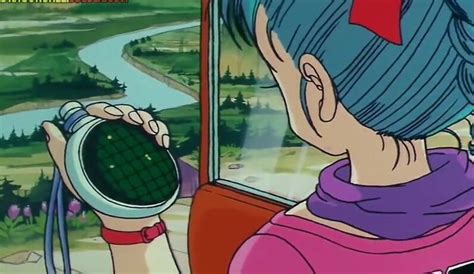Ilustración de Bulma con el Radar del Dragón