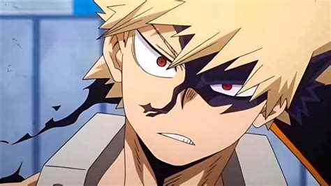 Ilustración de Bakugo Katsuki con el corazón detenido