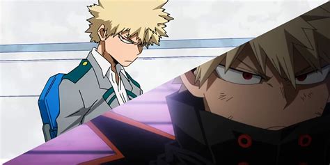 Comparativa de la evolución del personaje de Bakugo Katsuki