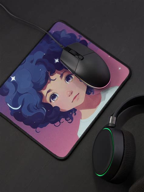 Ejemplo de diseño de alfombrilla de ratón 3D con personaje de anime