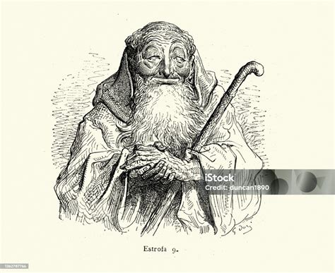 Ilustración de un ermitaño sabio