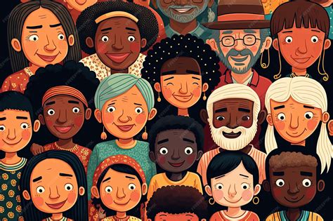 Ilustración de dos jóvenes de diferentes orígenes