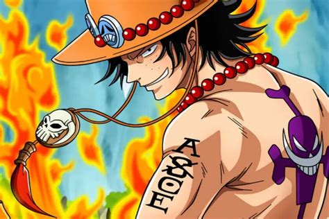 Portgas D. Ace con su característico tatuaje