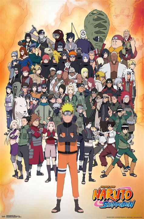 Arte conceptual de personajes de Naruto Shippuden