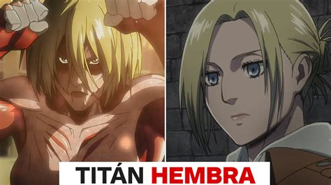 Comparación facial entre Annie Leonhart y la Titán Hembra