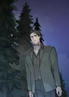 Ilustración de Aeroc Teiwind contemplando a Kloff Bendyke en un jardín.