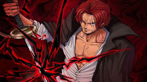 Shanks usando Haki del Rey para agrietar el Moby Dick