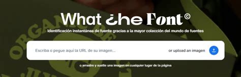 Captura de pantalla de WhatTheFont! mostrando la identificación de fuentes