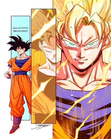 Ilustración de Goku por Jorge Jiménez en homenaje a Akira Toriyama