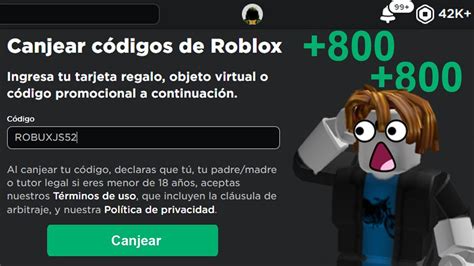 Interfaz de canjeo de códigos en un juego de Roblox