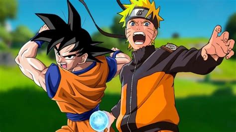 Goku y Naruto en un enfrentamiento