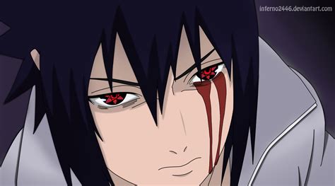 Sasuke utilizando el Sharingan