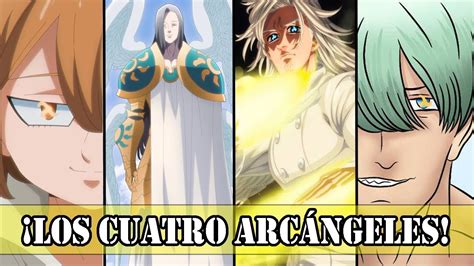 Representación artística de los Cuatro Arcángeles de Nanatsu no Taizai