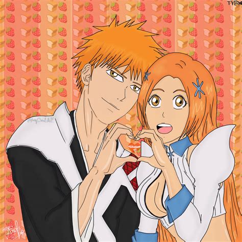 Orihime Inoue llorando junto a Ichigo Kurosaki