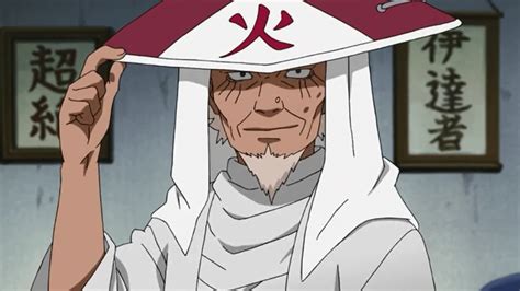 El rostro de Hiruzen Sarutobi tallado en la montaña de los Hokages