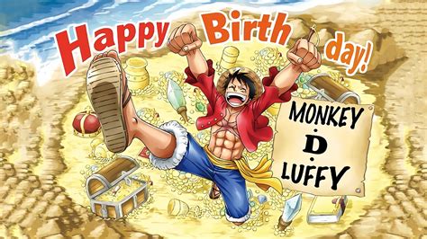 Luffy celebrando su cumpleaños
