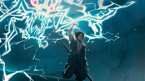 Sasuke utilizando el Kirin