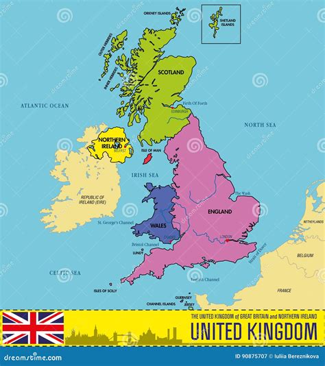 Mapa del reino de Britannia mostrando la ubicación del Boar's Hat