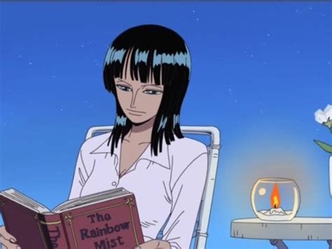 Ilustración de Nico Robin leyendo un Poneglyph