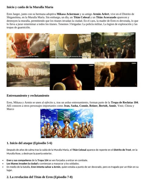 Escena de la caída de la Muralla María