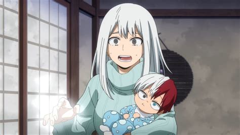 Shoto Todoroki con su madre Rei
