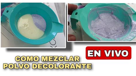 Instrucciones de mezcla de polvo decolorante