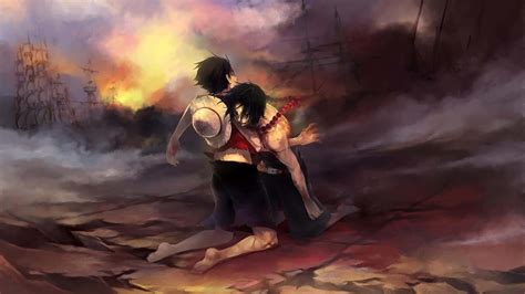 Momento emotivo de la muerte de Ace en Marine Ford