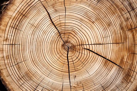 Sección transversal de un tronco de árbol mostrando sus anillos
