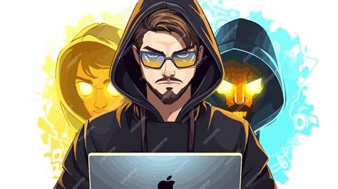 Ilustración de un personaje omega hacker