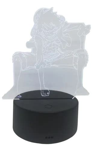 Lámpara 3D de Luffy con base RGB