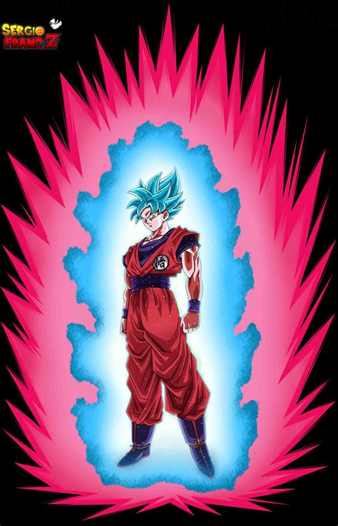 Ilustración de Goku usando Kaioken