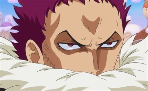 Ilustración de Charlotte Katakuri mostrando su rostro y boca con colmillos