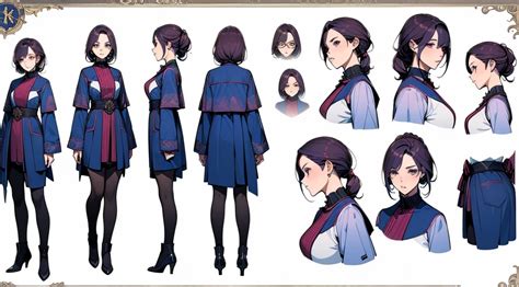 Hoja de referencia de personaje para webtoon