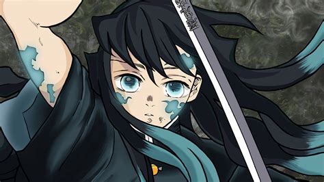 Ilustración de Muichiro Tokito en Kimetsu no Yaiba
