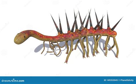 Ilustración del organismo Hallucigenia, posible inspiración para el origen de los Titanes.