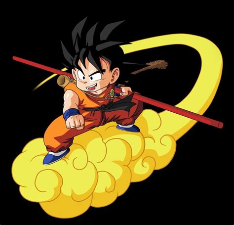 Goku niño volando en la nube Kintoun