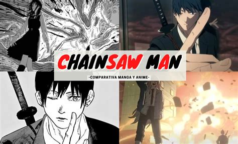 Comparativa visual entre el manga y el anime de Chainsaw Man