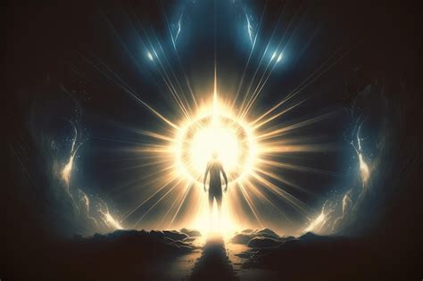 Ilustración de una luz brillando en la oscuridad