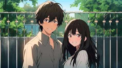 Escena de instituto con personajes de anime
