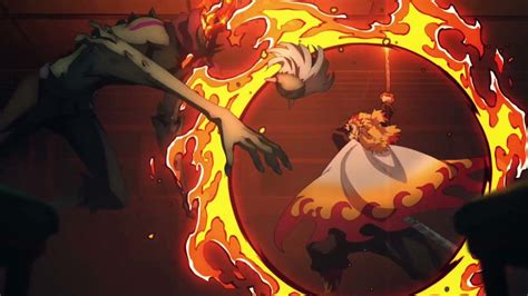 Kyojuro Rengoku utilizando la Respiración de la Llama