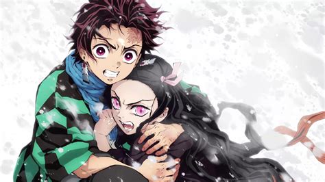 Ilustración de Tanjiro y Nezuko en la era Taisho