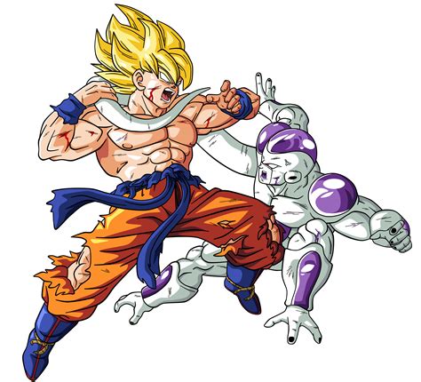 Freezer en Namek luchando contra Goku