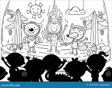 Ilustración del equipo de Fairy Tail actuando en el escenario