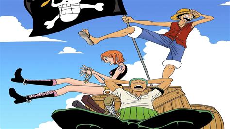 Montaje de camisetas con Luffy, Zoro y Nami